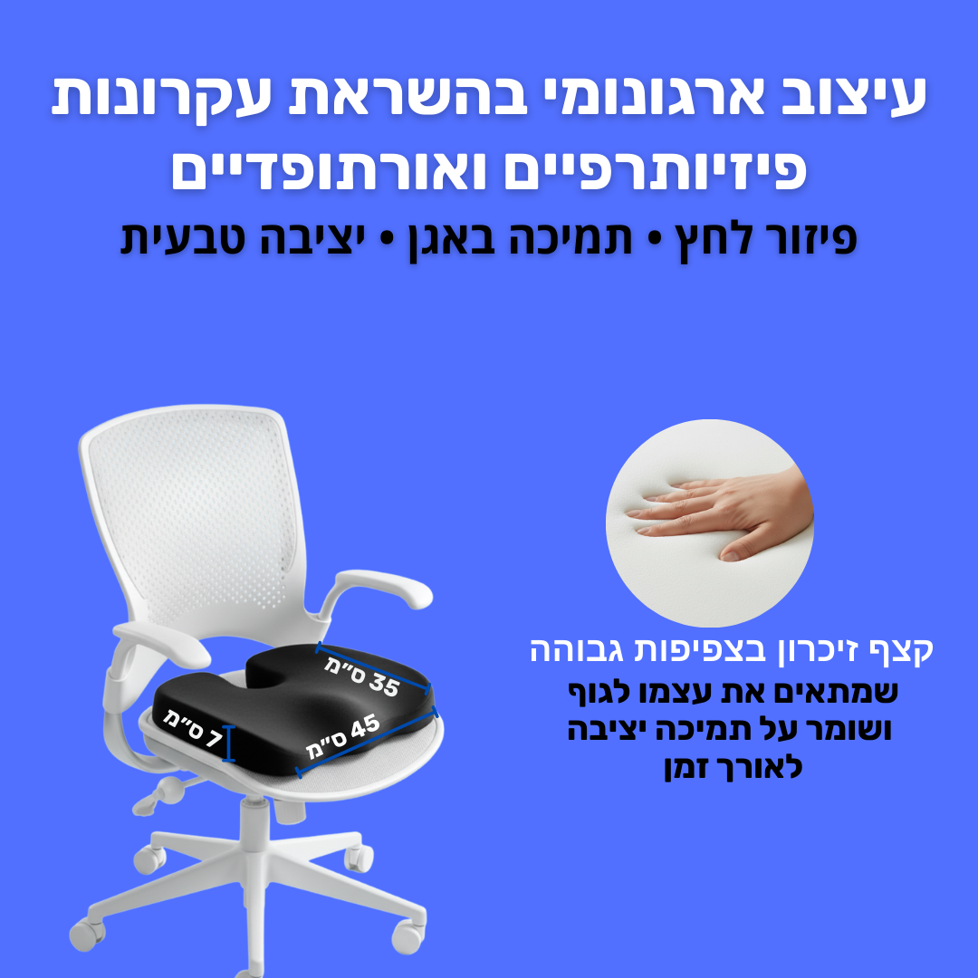 ארגו-ג'ל | כרית ישיבה ארגונומית